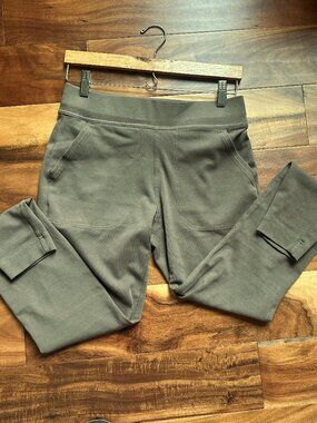 🦋 🌼 Duluth Trading Company Cotton Olive Brown Leggings Women’s Sz Small